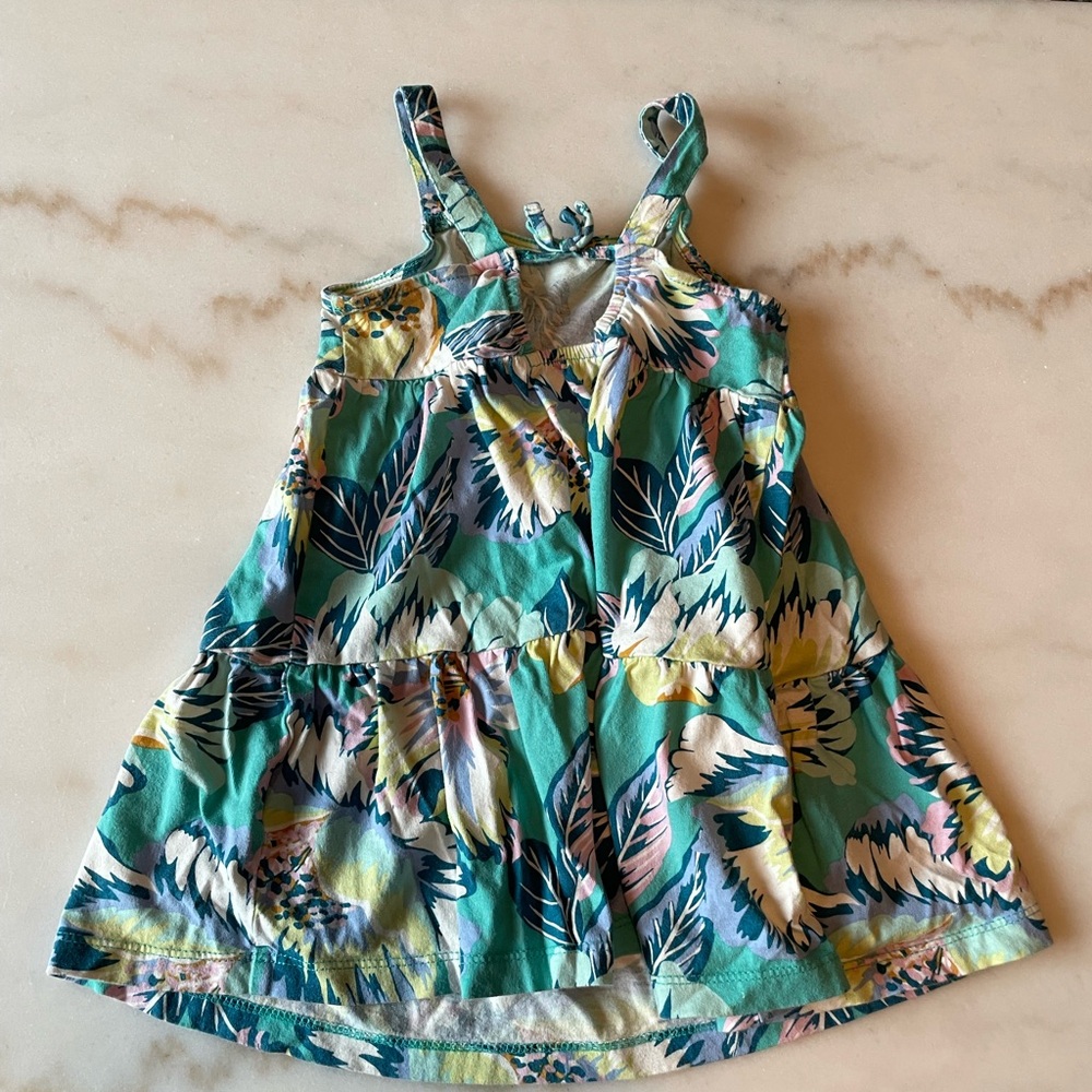 🌸 4/$15 Carter's Turquoise Floral Tank Dress